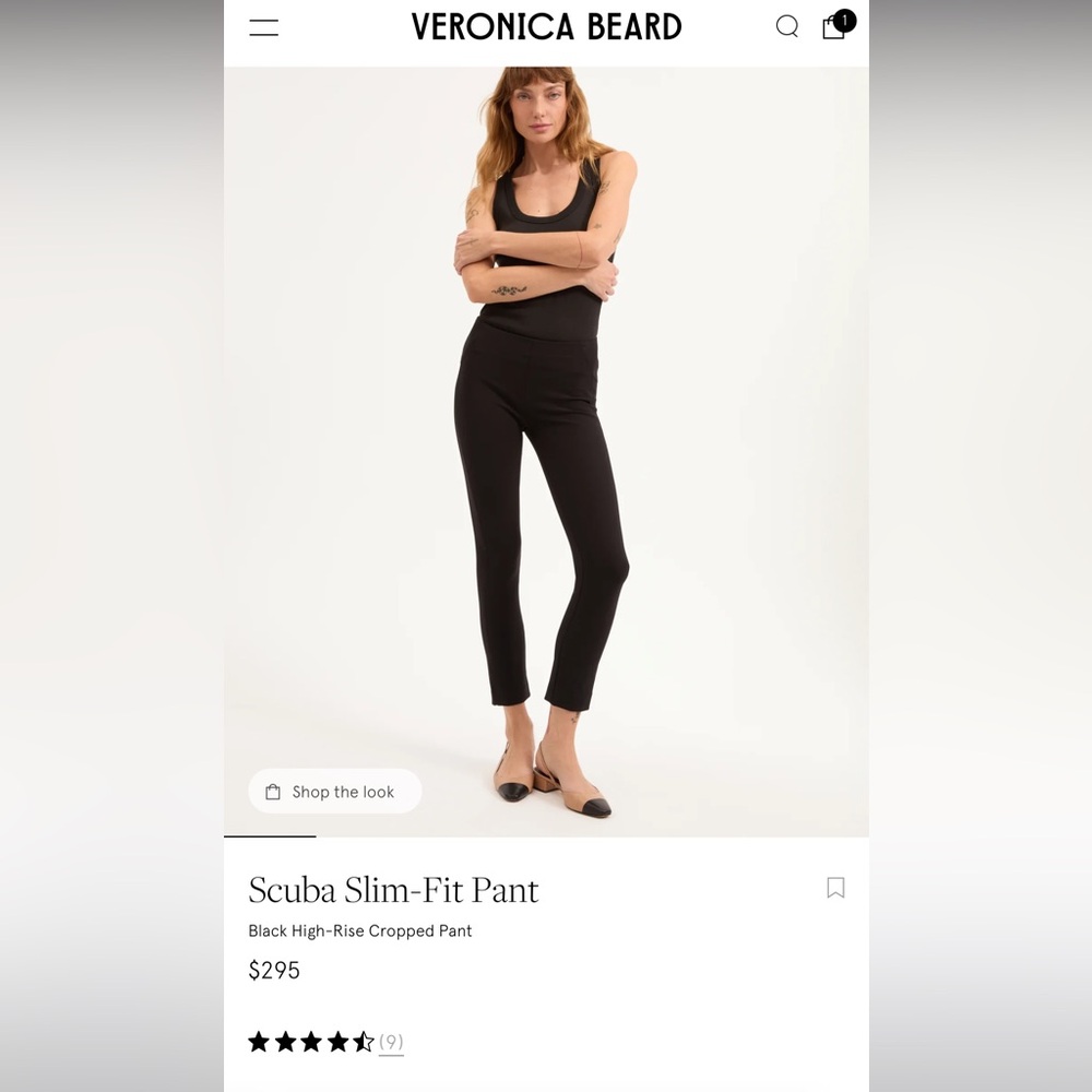 Veronica Beard Black Scuba Ankle Pants Sz 2